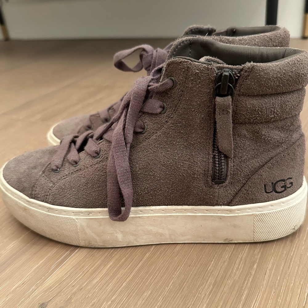 Ugg Suede High-Top Sneakers (Girl’s Size 5)